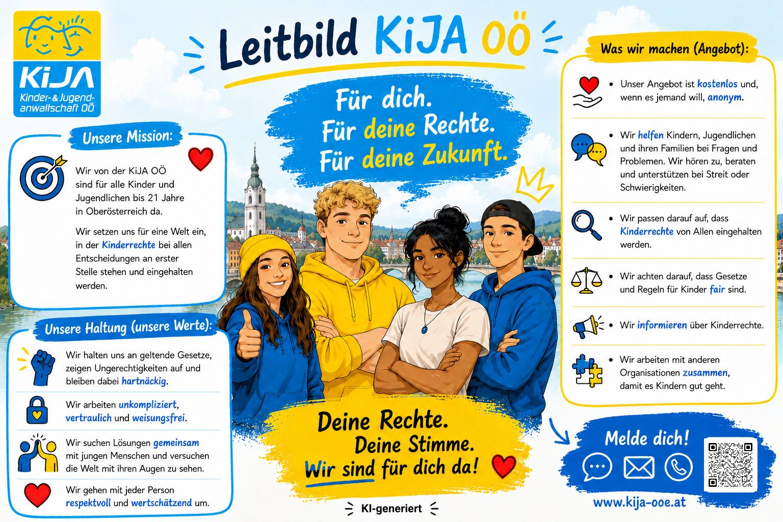 Das Leitbild der KiJA OÖ in kindgerechter Sprache